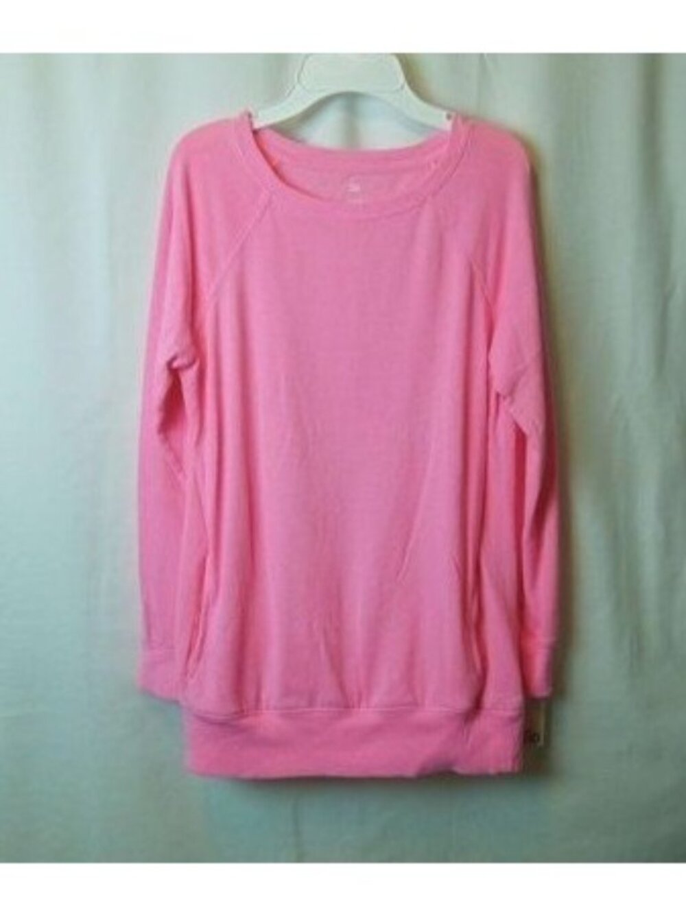 Girls SO Raglan Tunic Pink Splash Sweatshirt with Front Pouch Size XL (14/16)